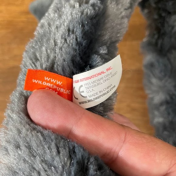 Wild Republic Long Armed Monkey Grey Monkey Plush Hook and Loop Feet Hands - Picture 6 of 6